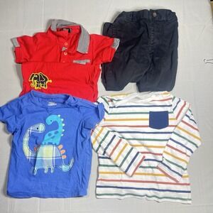 Toddler Boy Clothes Lot 2T 3T Shirt Pants Bundle Dinosaur Outfit Set
